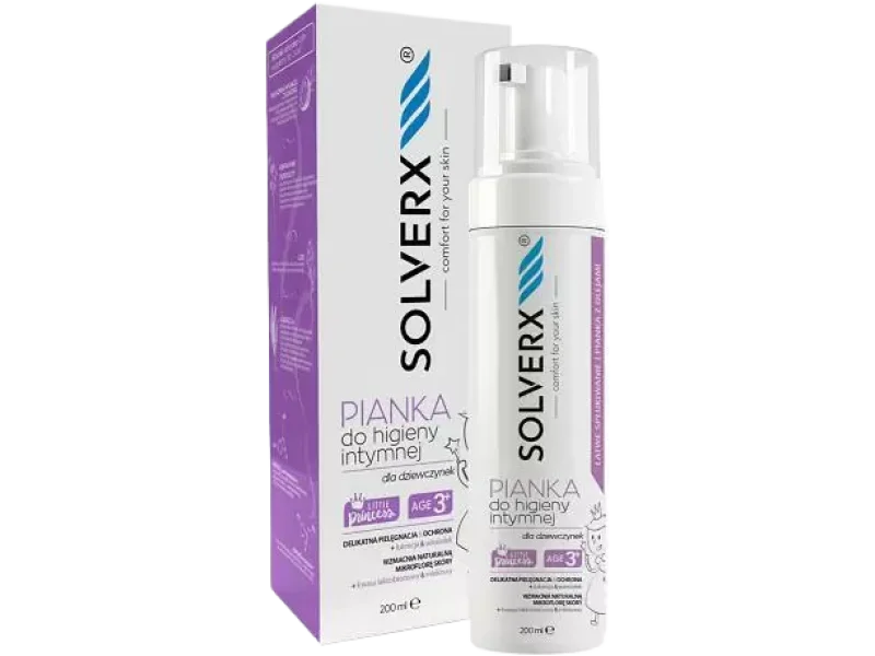 Solverx Little Princess pianka do higieny intymnej dla dziewczynek, 200 ml
