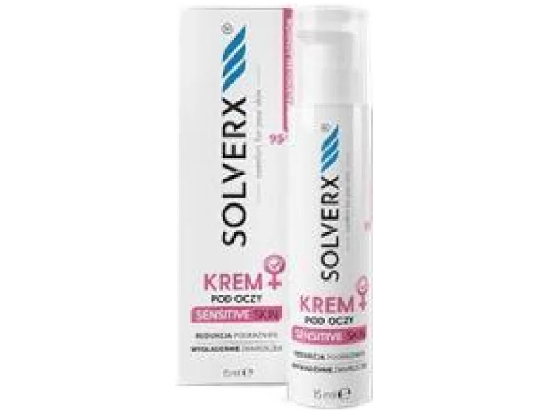 SOLVERX Sensitive Skin pod oczy, krem, 15 ml