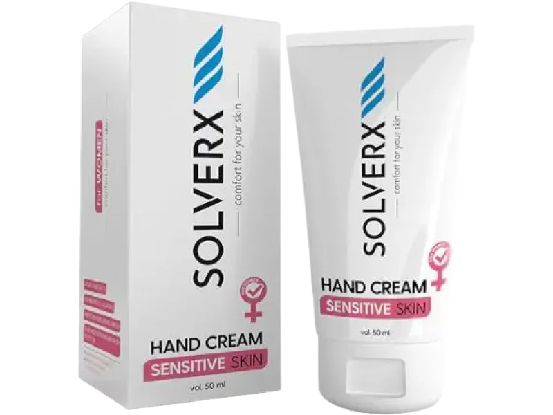 Solverx Sensitive Skin Woman do rąk i paznokci dla kobiet do skóry wrażliwej, krem, 50 ml