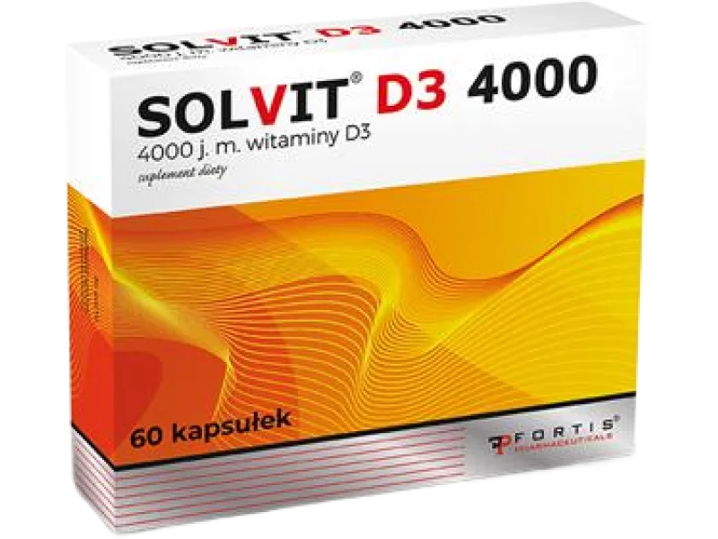 Solvit D3 4000, kapsułki miękkie, 100 µg, 60 kaps.