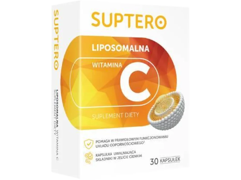 SUPTERO Liposomalna witamina C, kapsułki, 500 mg, 30 kaps.