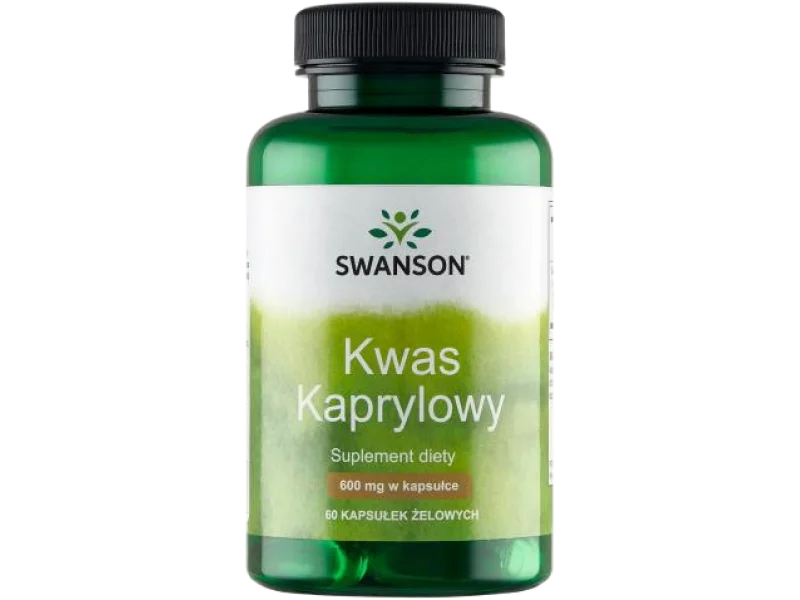 SWANSON Caprylic Acid kwas kaprylowy, kapsułki, 600 mg, 60 kaps.