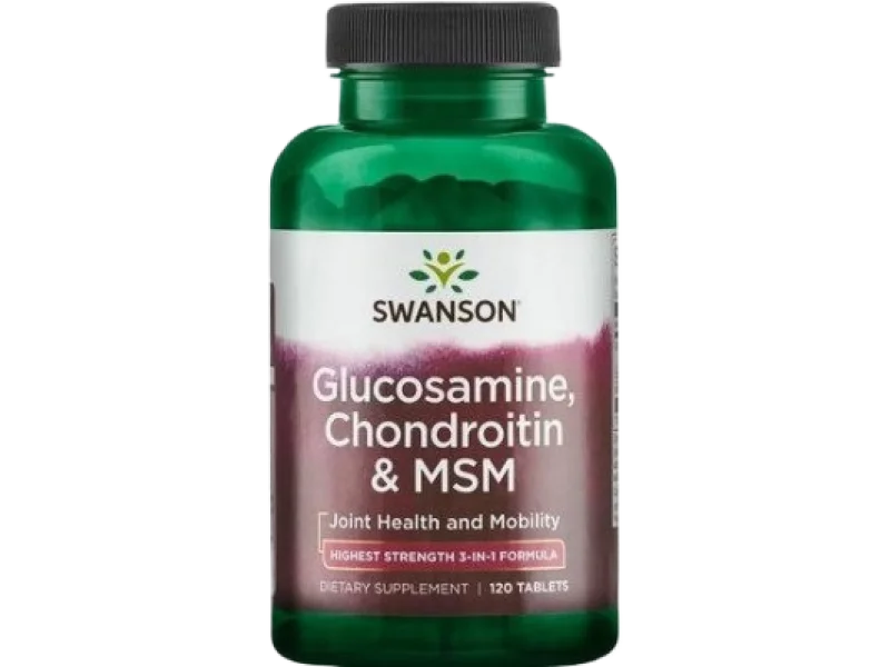 Swanson glukozamina, chondroityna & MSM, tabletki, 120 tabl.