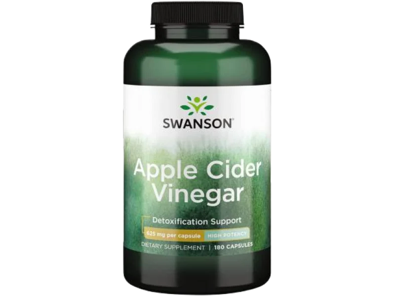 SWANSON High Potency Apple Cider Vinegar Ocet jabłkowy, kapsułki, 625 mg, 180 kaps.