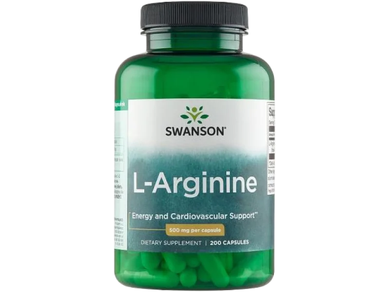 SWANSON L-ARGININA 500mg, kapsułki, 500 mg, 200 kaps.