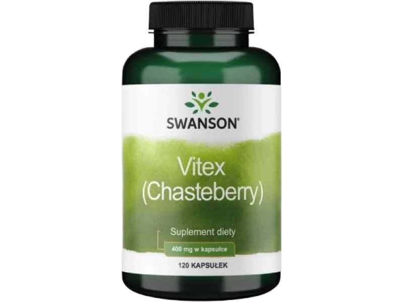 SWANSON Vitex (Chasteberry) Niepokalanek pospolity, kapsułki, 400 mg, 120 kaps.