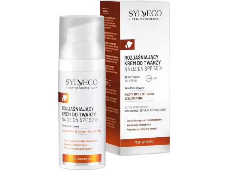 Sylveco Dermo Przebarwienia Rozjaśniający krem do twarzy na dzień SPF50, 50 ml