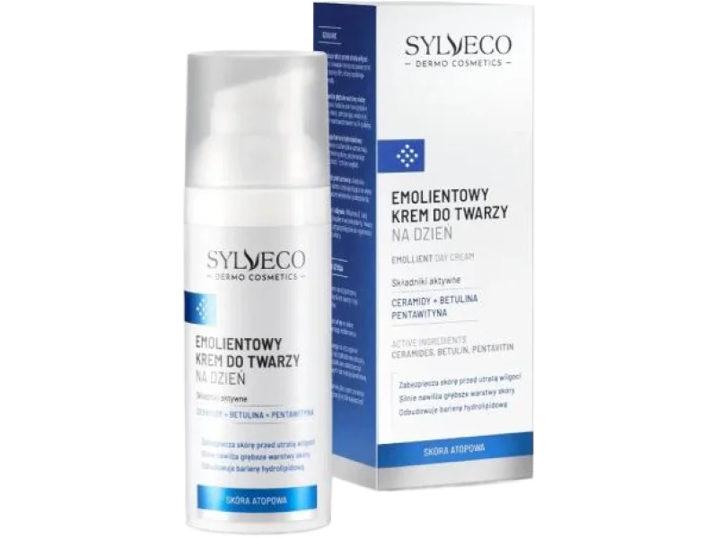 Sylveco Dermo Skóra Atopowa Emolientowy krem do twarzy na dzień, 50 ml