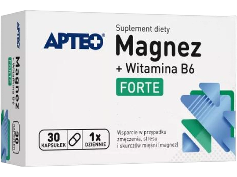 Synoptis Apteo magnez forte + wit. B6, kapsułki, 30 kaps.