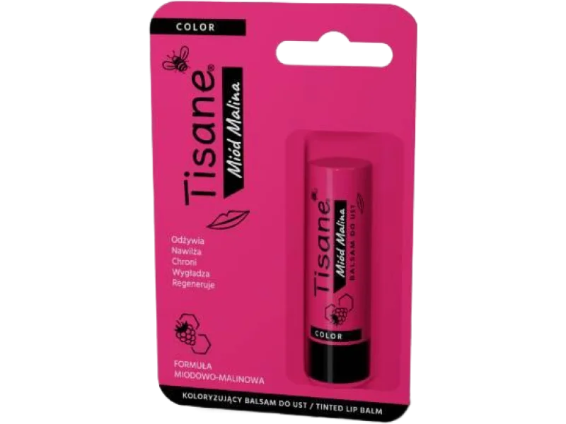 TISANE Koloryzujący balsam do ust miód malina, pomadka, 5,1 g