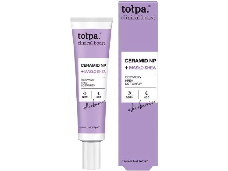 TOŁPA Clinical Boost Ceramid NP + Masło Shea Odżywczy krem do twarzy, 40 ml