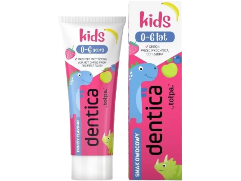 TOŁPA Dentica Pasta do zębów dla dzieci 0-6lat, 500 ppm, 50 ml