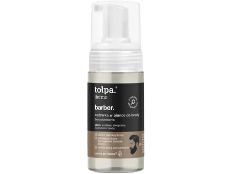Tołpa Dermo Barber stylizująca pianka – odżywka do brody i włosów, 100 ml
