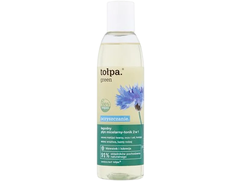TOŁPA GREEN łagodny płyn micelarny-tonik 2w1, 200 ml