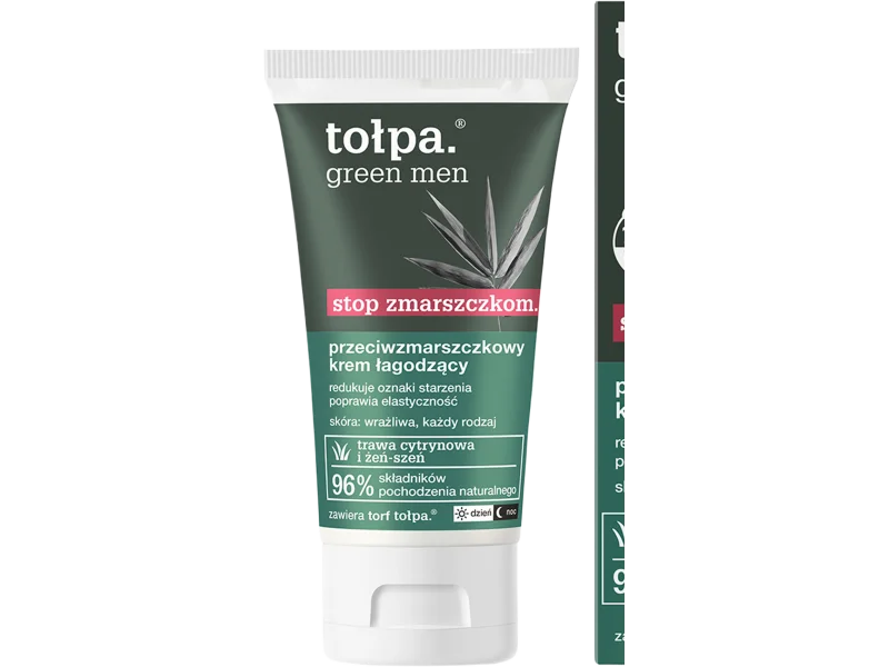 TOŁPA GREEN MEN przeciwzmarszczkowy krem łagodzący, 50 ml