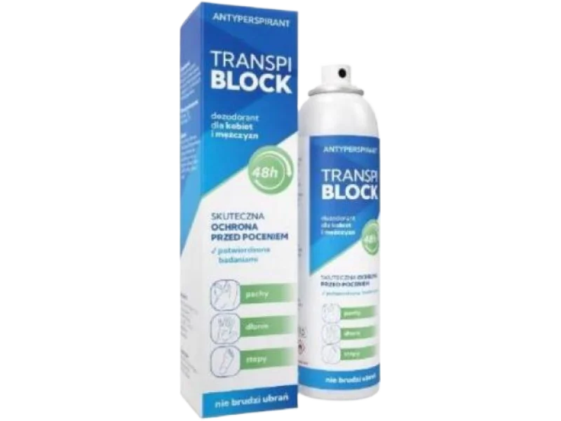 Transpiblock Deo dezodorant dla kobiet i mężczyzn 48h, spray, 150 ml