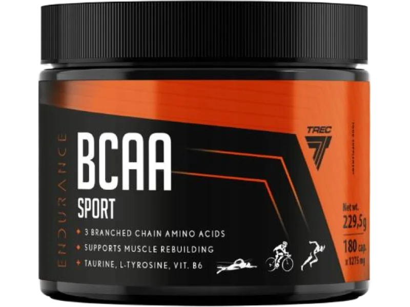 Trec Endurance BCAA Sport, kapsułki, 180 kaps.
