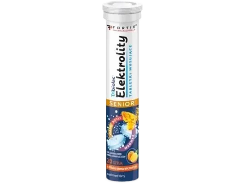 TRIBIOLAC Elektrolity Senior, tabletki musujące, 20 tabl.