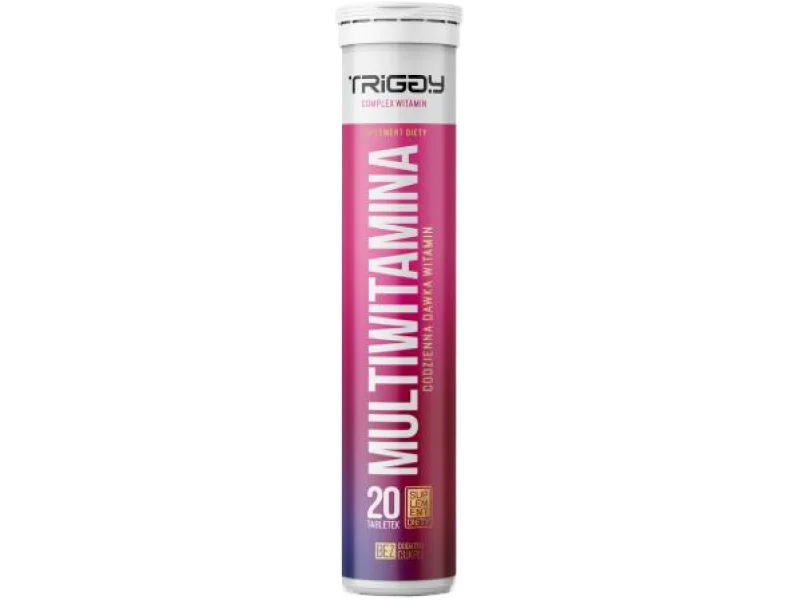 Triggy Multiwitamina, smak truskawkowy, tabletki musujące, 20 tabl.