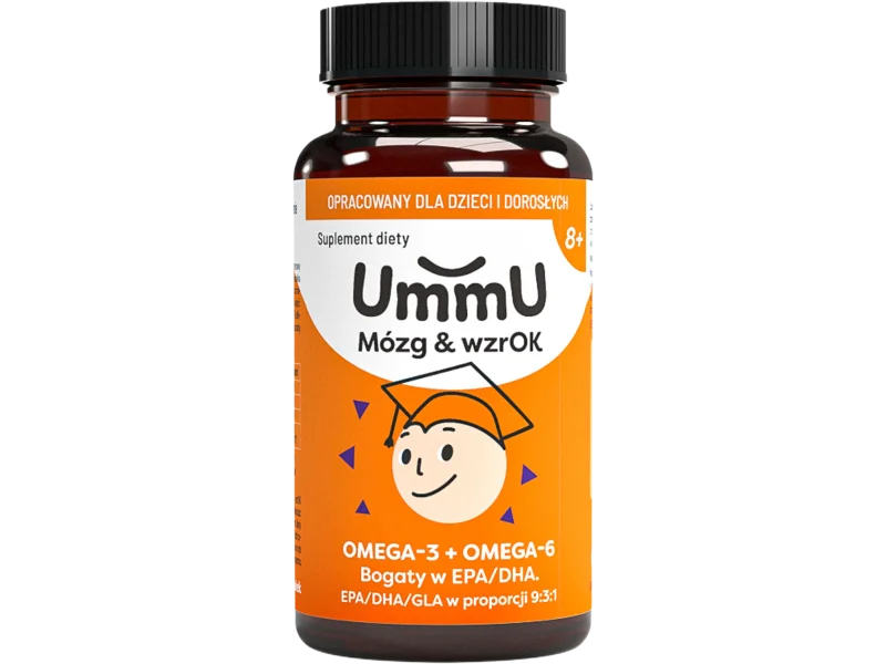 UmmU Mózg & Wzrok 8+, kapsułki miękkie, 120 kaps.