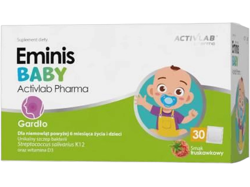 Unipro ActivLab Pharma Eminis baby, smak truskawka, proszek, 30 sasz.