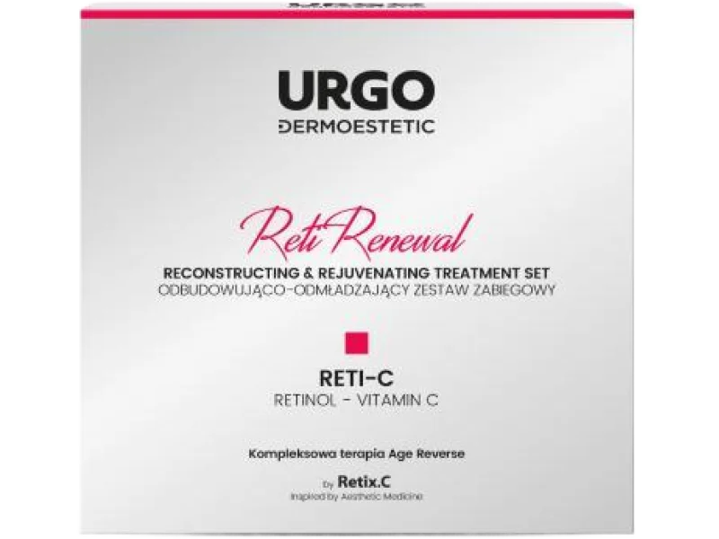 URGO DERMOESTETIC RetiRenewal Zestaw Zabiegowy odbudowująco-odmładzający RETI-C, zestaw terapeutyczny, 2x5ml + 4x3ml + 10ml ml