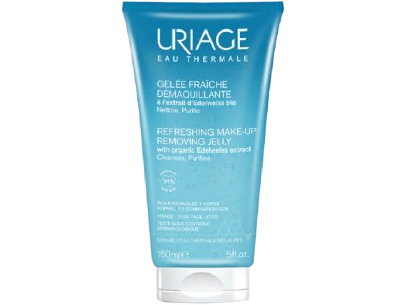 URIAGE Odświeżający żel do demakijażu z ekstraktem z organicznej Szarotki Alpejskiej, 150 ml