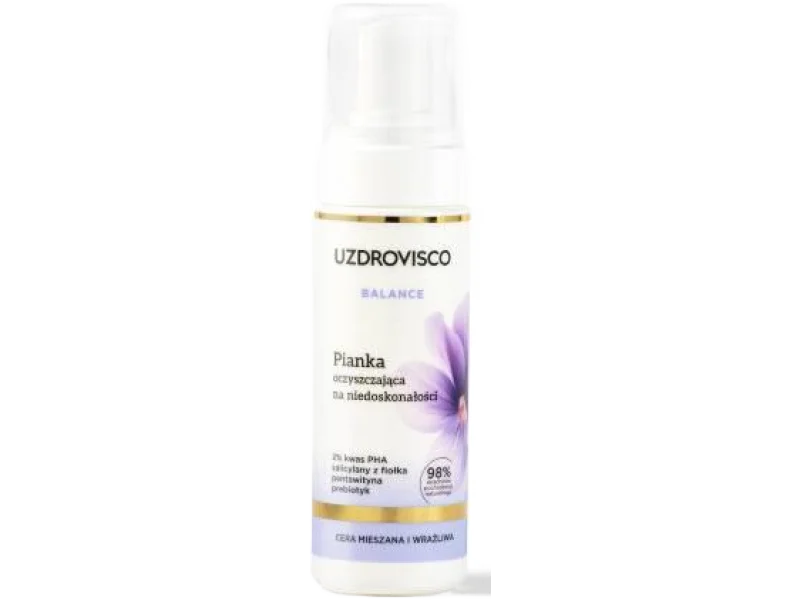 UZDROVISCO Balance Pianka oczyszczająca na niedoskonałości, 150 ml