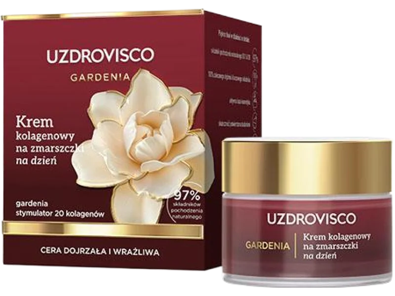 Uzdrovisco Gardenia Krem kolagenowy na zmarszczki na dzień, 50 ml