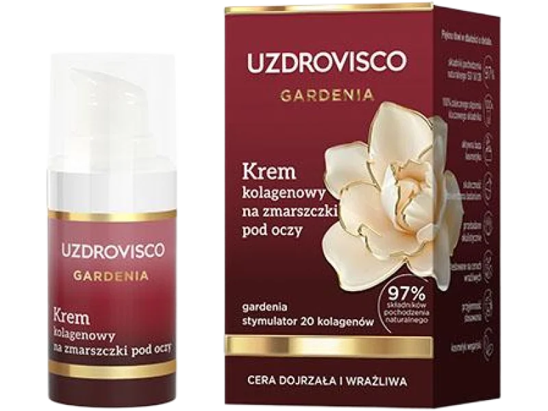 Uzdrovisco Gardenia Krem kolagenowy na zmarszczki pod oczy, 15 ml