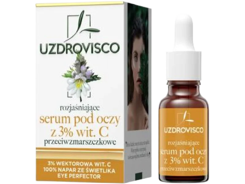 UZDROVISCO Świetlik serum pod oczy z witaminą C 3%, 3%, 15 ml