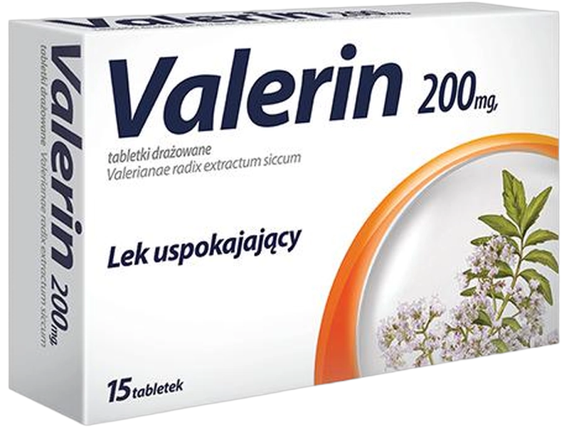Aflofarm Valerin, tabletki drażowane, 200 mg, 15 tabl.