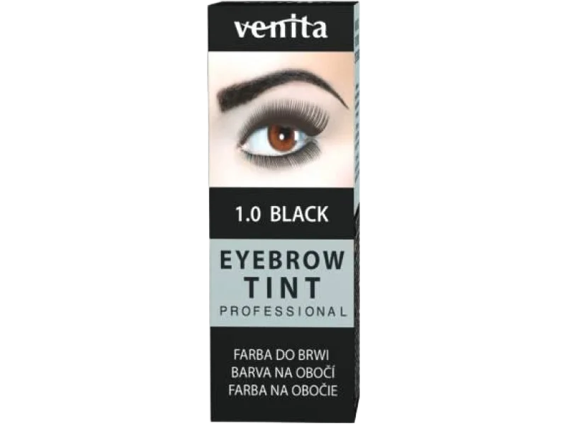 Venita Professional Eyebrow Tint, 1.0 black, farba, 13 g
