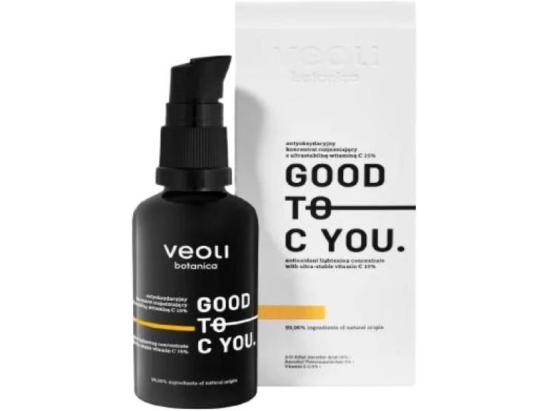 VEOLI BOTANICA Antyoksydacyjny koncentrat rozjaśniający z ultrastabilną witaminą C 15% GOOD TO C YOU, serum, 40 ml