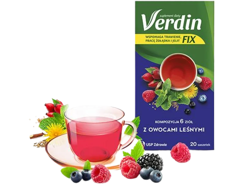 Verdin Fix z owocami leśnymi, saszetki, 20 sasz.