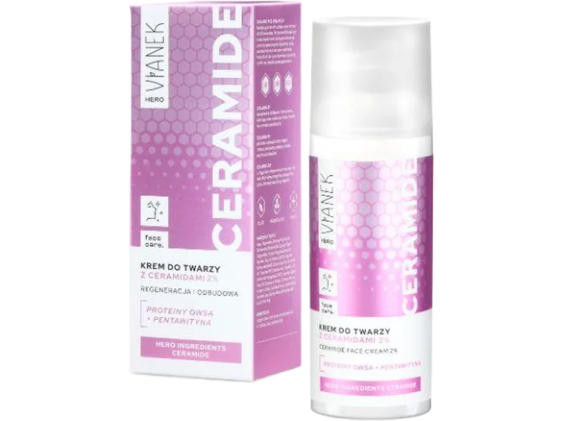 VIANEK Hero Ceramide Krem do twarzy z ceramidami 2%, 2%, 50 ml