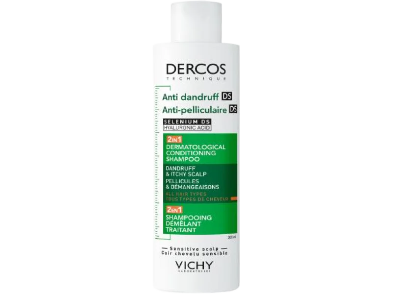 VICHY DERCOS Przeciwłupieżowy z odżywką 2w1, szampon, 200 ml