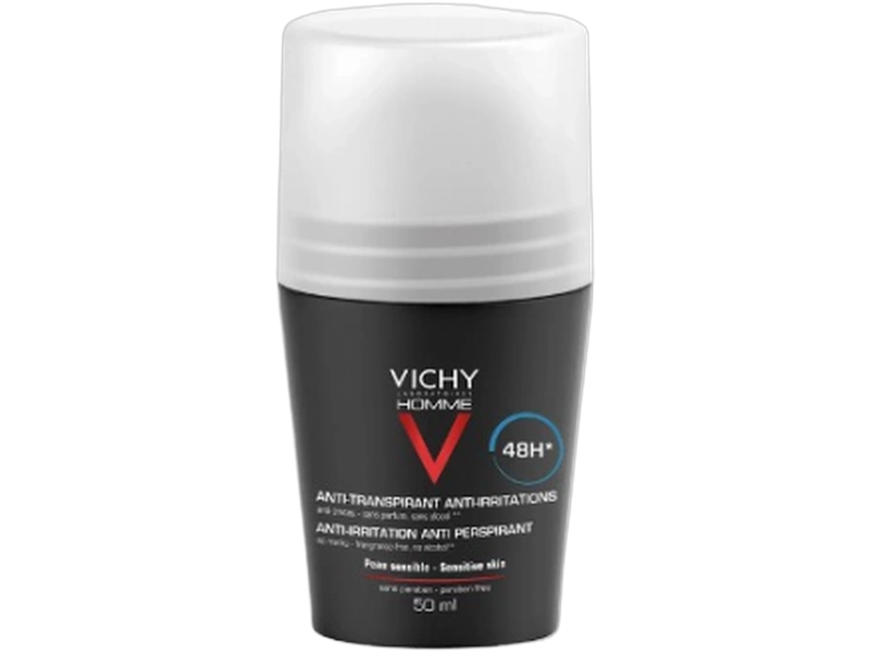 Vichy Homme antyperspirant dla skóry wrażliwej, roll-on, 50 ml