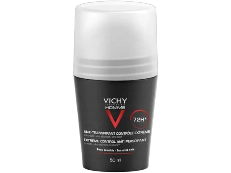 Vichy Homme antyperspirant w kulce 72 godzinna ochrona przed poceniem, roll-on, 50 ml