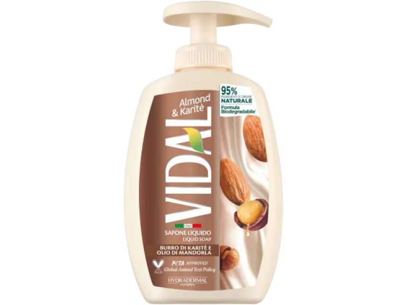 Vidal Almond & Karite Mydło w płynie Migdał i Masło Shea, 300 ml