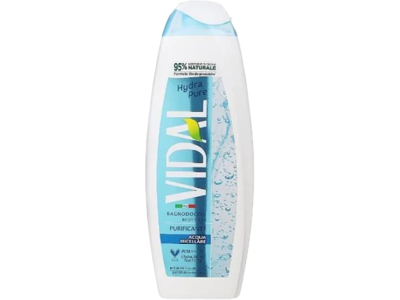 Vidal Hydra Pure Żel pod prysznic z wodą micelarną, żel, 600 ml