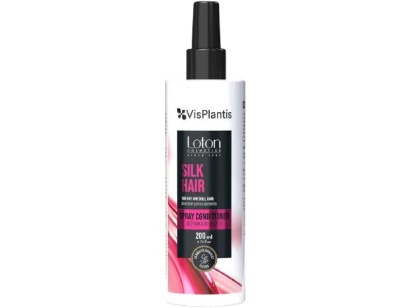 Vis Plantis Loton Silk Hair Odżywka w sprayu do włosów suchych i matowych z jedwabiem, 200 ml