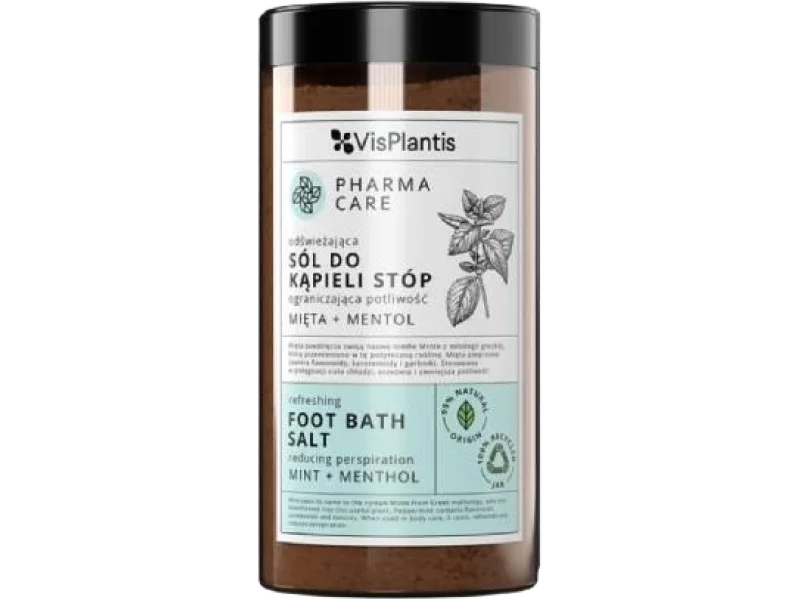 Vis Plantis Pharma Care Odświeżająca sól do stóp Mięta + Mentol, 560 g