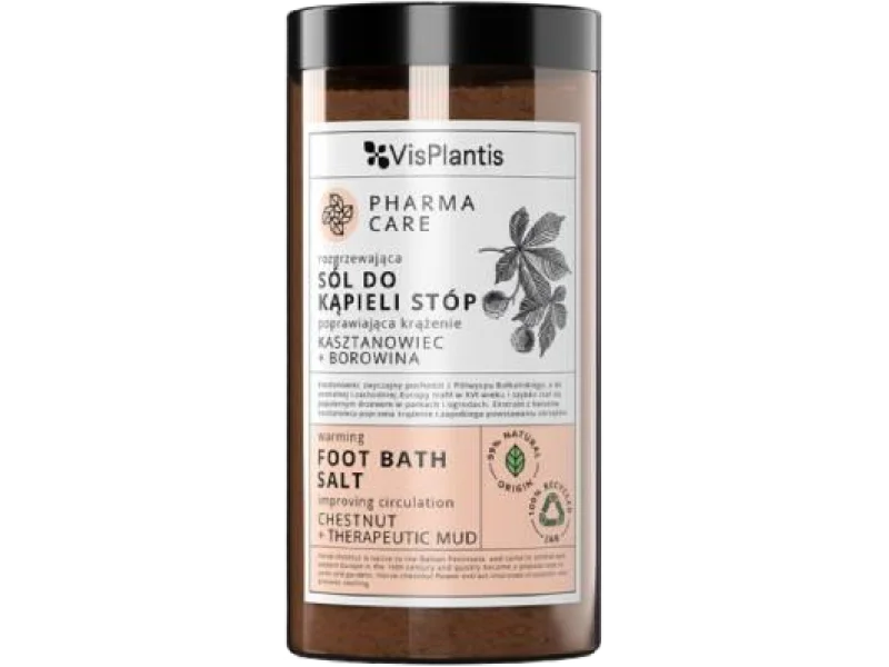Vis Plantis Pharma Care Rozgrzewająca sól do stóp Kasztanowiec + Borowina, 560 g