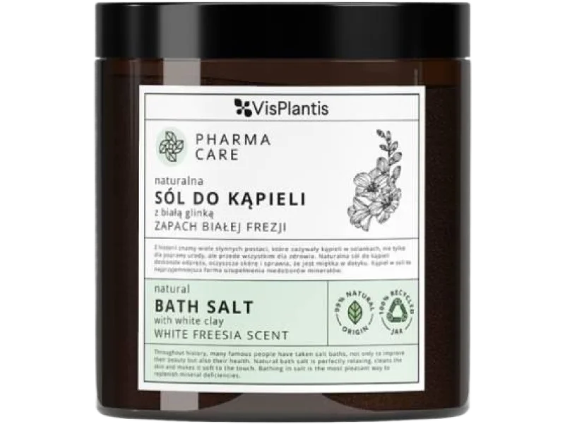 Vis Plantis Pharma Care Sól do kąpieli z białą glinką Biała Frezja, produkt sypki, 800 g
