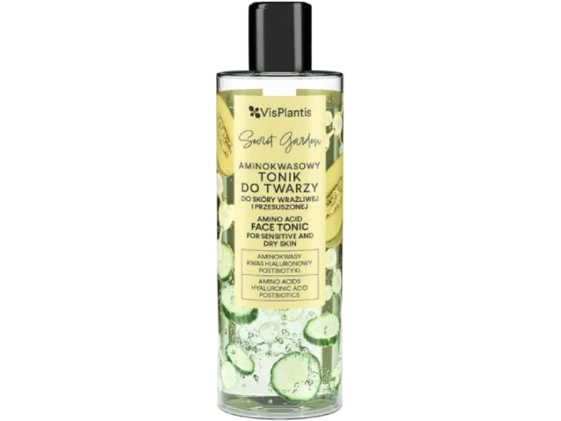 Vis Plantis Secret Garden Aminokwasowy tonik do twarzy do skóry wrażliwej i przesuszonej, 200 ml