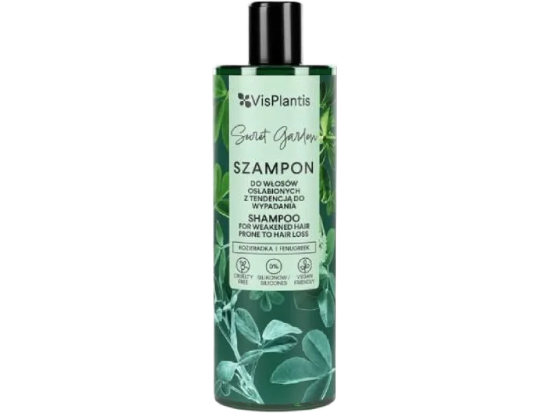 Vis Plantis Szampon do włosów słabych i wypadających – kozieradka, czarna rzepa, 400 ml