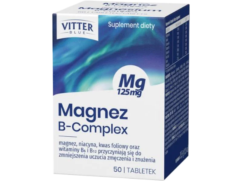 VITTER BLUE Magnez B-Complex, tabletki, 50 tabl.