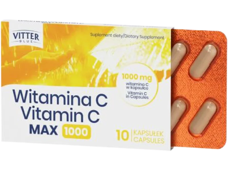 VITTER BLUE Witamina C MAX 1000mg, kapsułki, 1000 mg, 10 kaps.