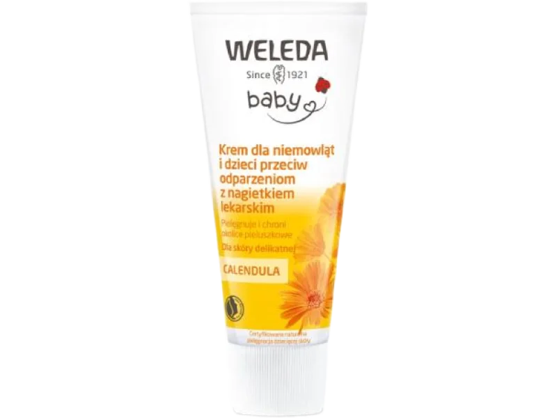 WELEDA Baby Calendula krem dla niemowląt i dzieci przeciw odparzeniom z nagietkiem lekarskim, 30 ml